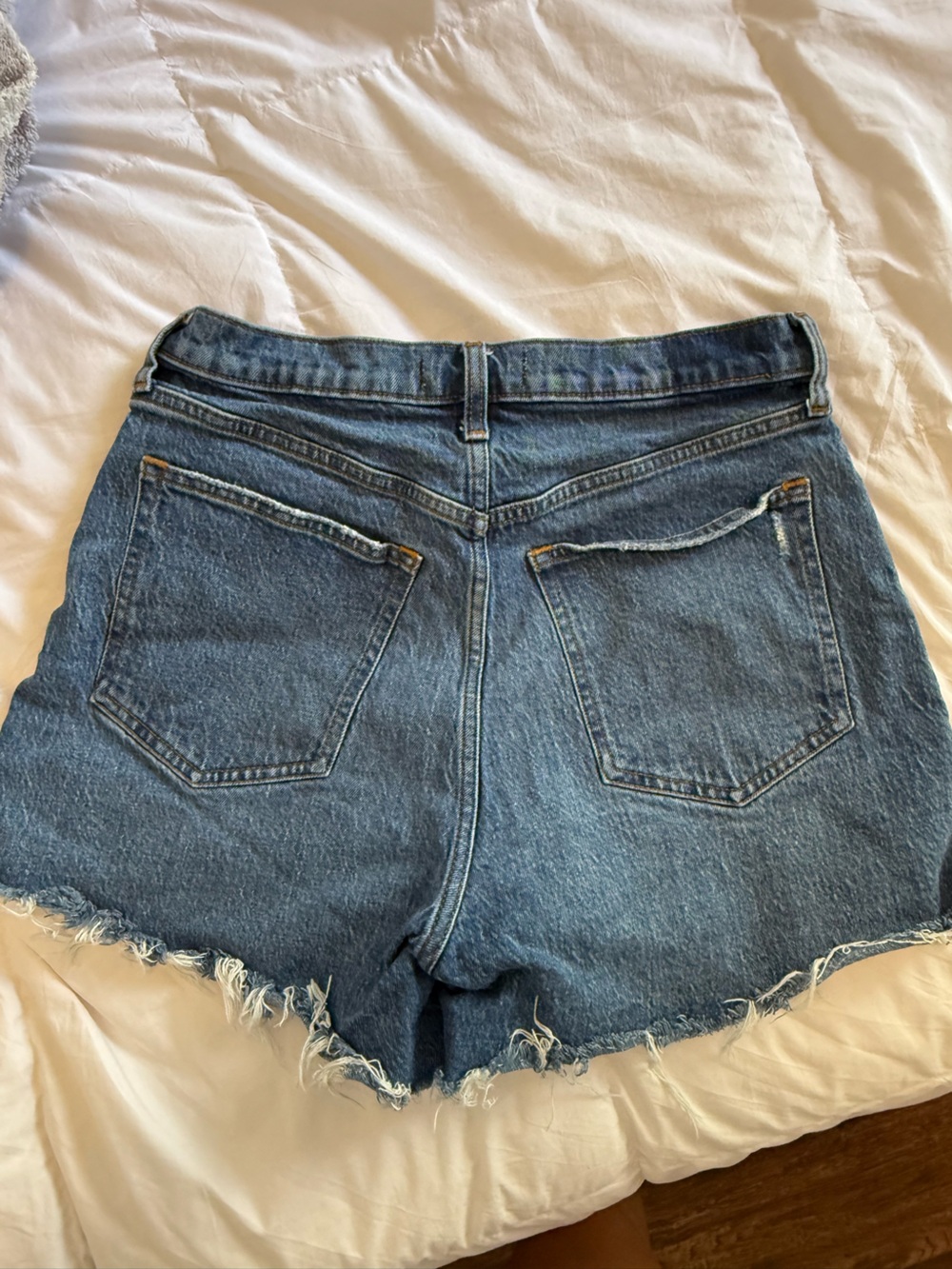 Abercrombie & Fitch Women's Denim Cutoff Shorts - Mid Blue